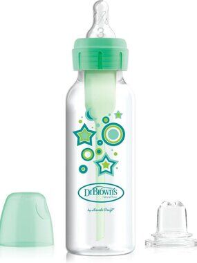 Green Anti-Colic Sippy Bottles, 12-Pack, 8oz, BPA Free, Soft Silicone Spout